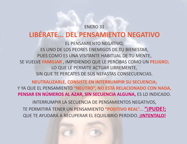 Libérate... del pensamiento negativo